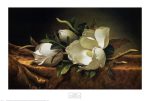 Magnolias on Gold Velvet Cloth Online