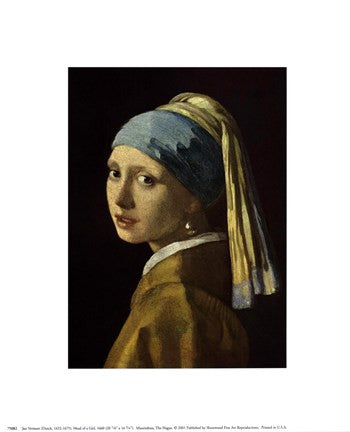 Girl with a Pearl Earring, c.1665 on Sale